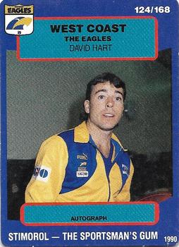 1990 AFL Scanlens Stimorol #124 David Hart Front